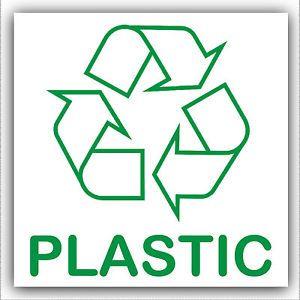 Recycel Logo - 1x Plastic Sticker Recycle Logo Sign, Recycling, Waste, Lighter, Pots