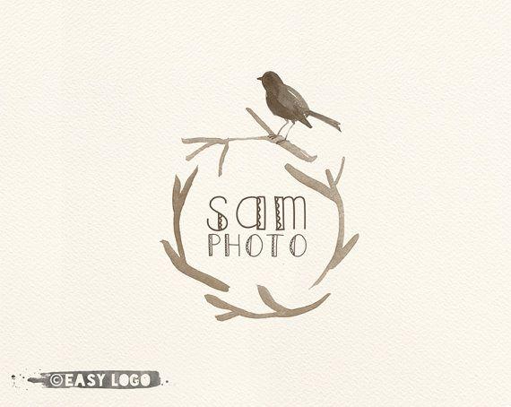 Bird Nest Logo - Bird Nest Logo Design. Photography Logo. Personalizable Design. Cute