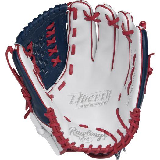 Red Blue and White Softball Logo - Rawlings Liberty Advanced Color Series Fastpitch Softball Glove