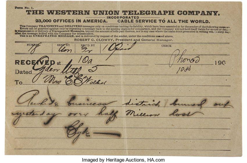 1900 Western Union Logo - Western Union Telegraph Rawhide, Nevada, 1900. . ... Miscellaneous ...