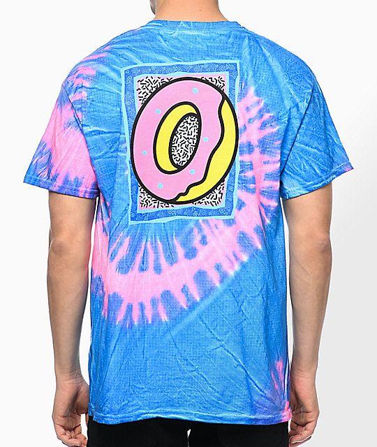 Tie Dye Odd Future Logo - Odd Future Tour Pink & Blue Tie Dye T-Shirt | Zumiez