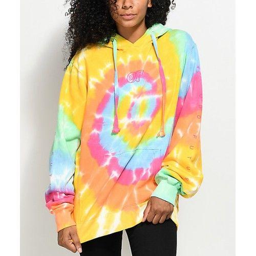 Tie Dye Odd Future Logo - Women's Hoodies Odd Future Spiral Tie Dye Hoodie Screen print logo ...