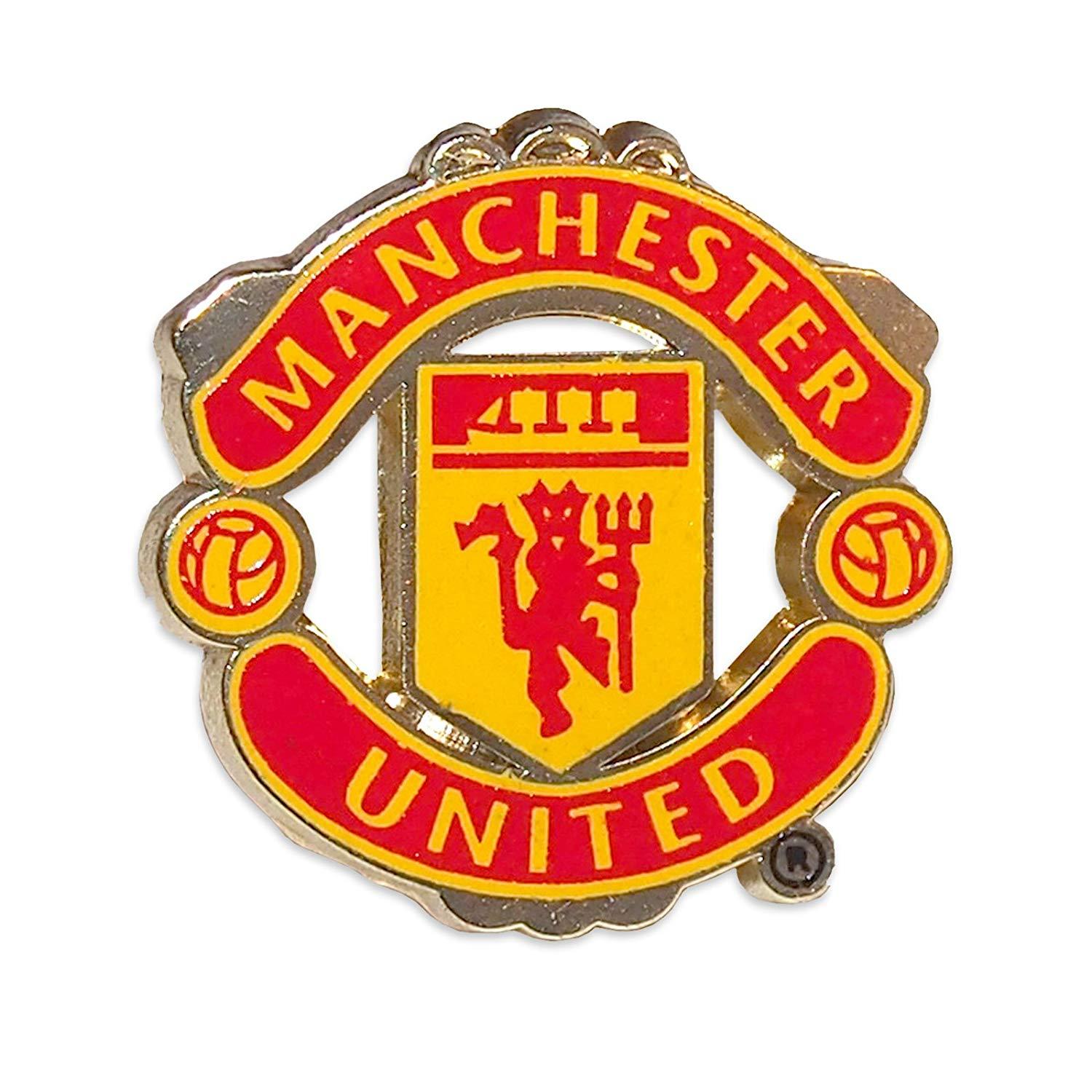 United Orange Logo - Amazon.com : Manchester United Pin Logo : Sports Related