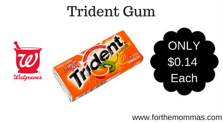 Trident Gum Logo - Walgreens: Trident Gum ONLY $0.14 Each Starting 5 21!