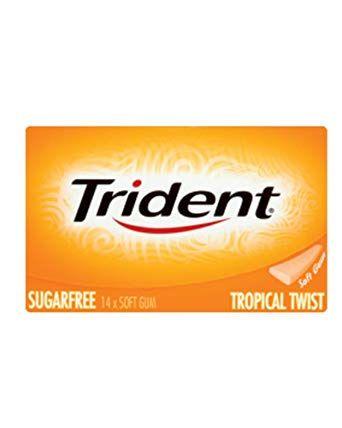 Trident Gum Logo - TRIDENT Tropical Twist Sugar-Free Gums (12 packs): Amazon.co.uk: Grocery