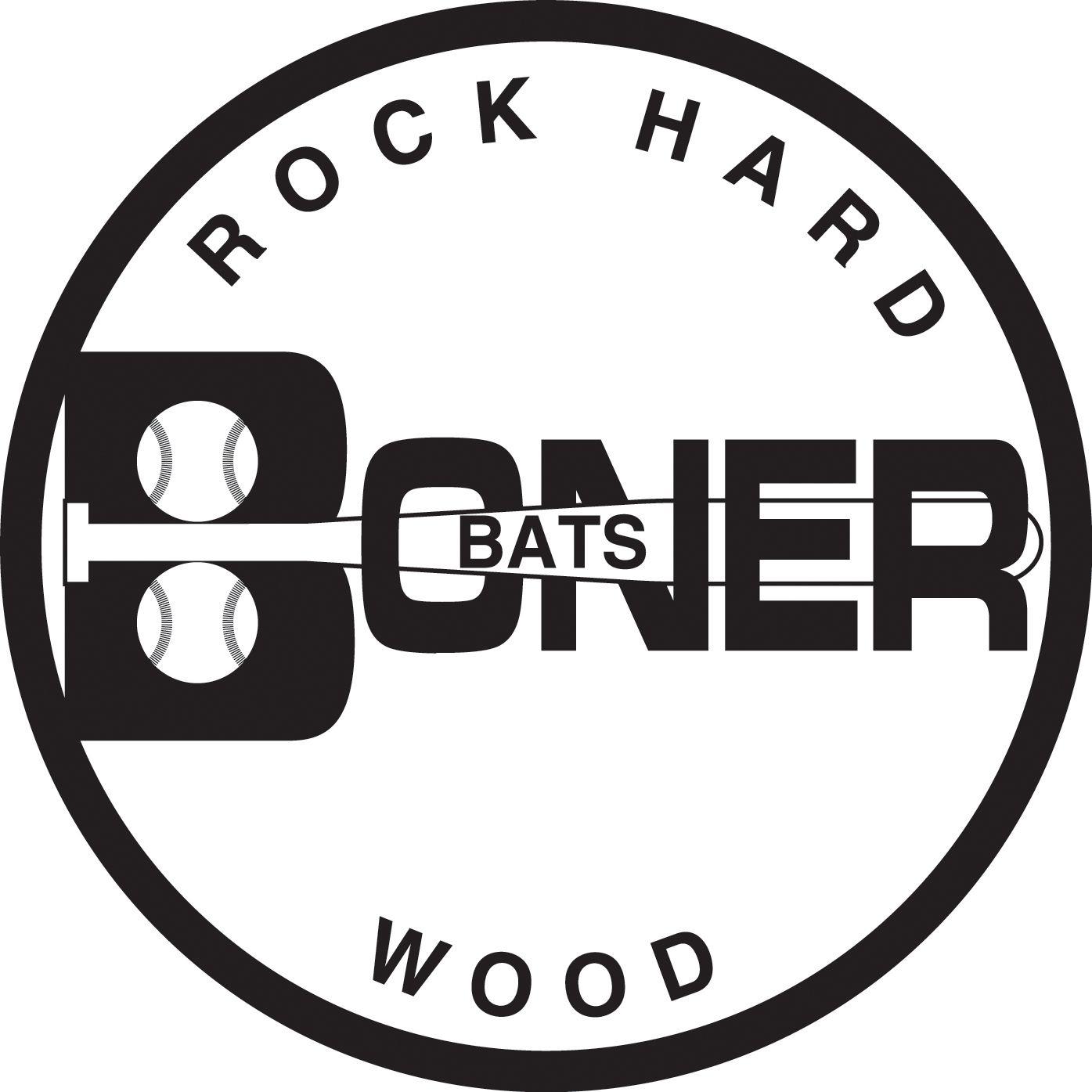 Wood Bat Logo - BONER BATS - Rock Hard Maple Wood Baseball Bats