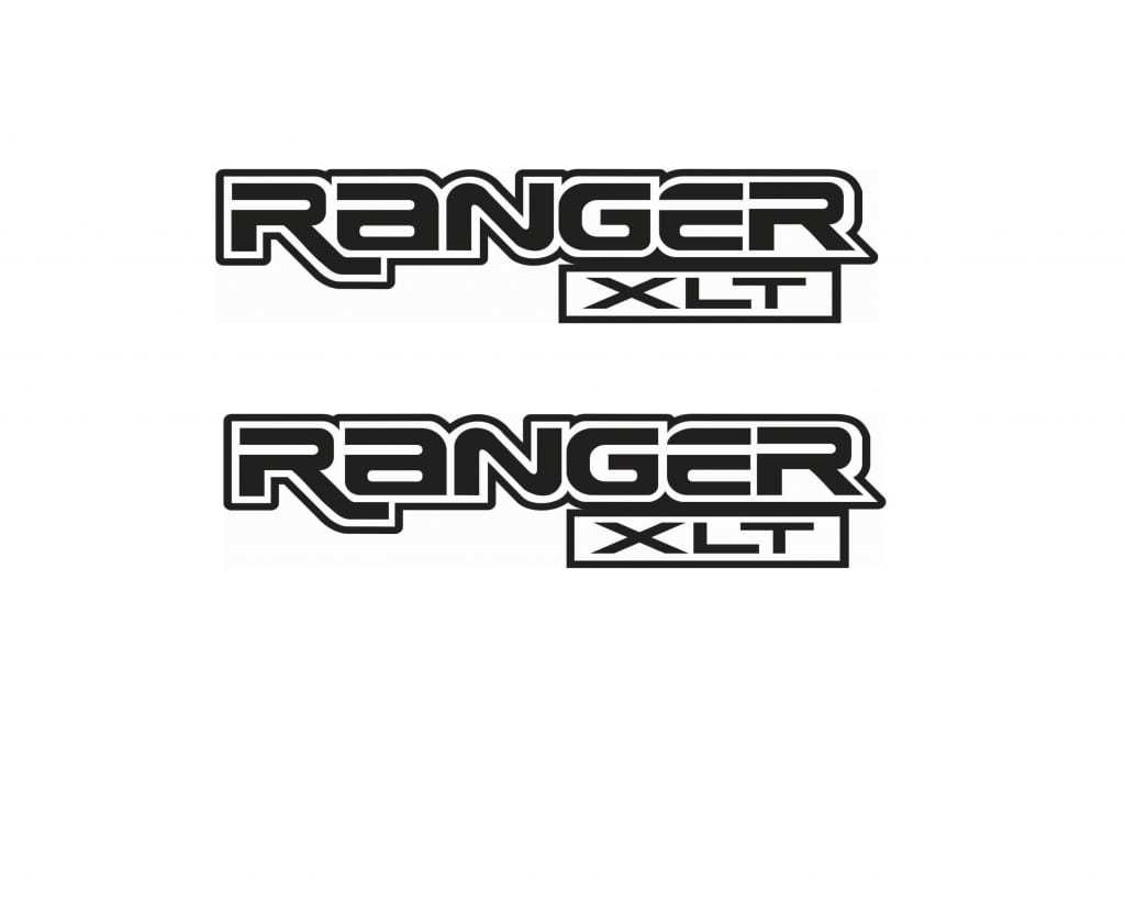 Ford Ranger Logo - Ford Ranger Xlt Bedside graphic set of 2 vinyl decal stickers a2 ...