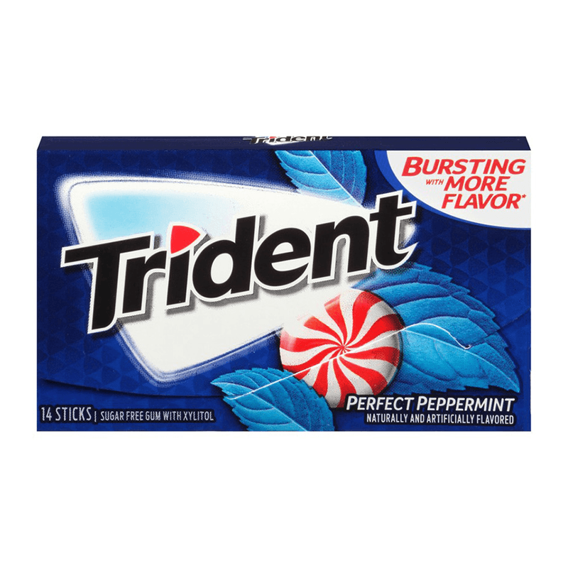 Trident Gum Logo - Trident Gum Perfect Peppermint 14pc - American Fizz
