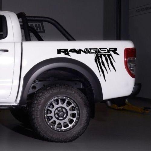 Ford Ranger Logo - For 2Pcs/Pair FORD RANGER Wildtrak logo side bed stripe text decal ...