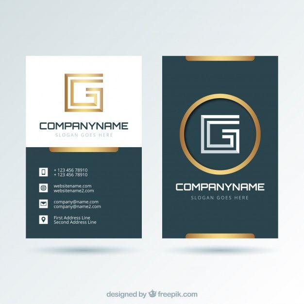 Golden Company Logo - Golden company card Free Vector | визитки | Pinterest