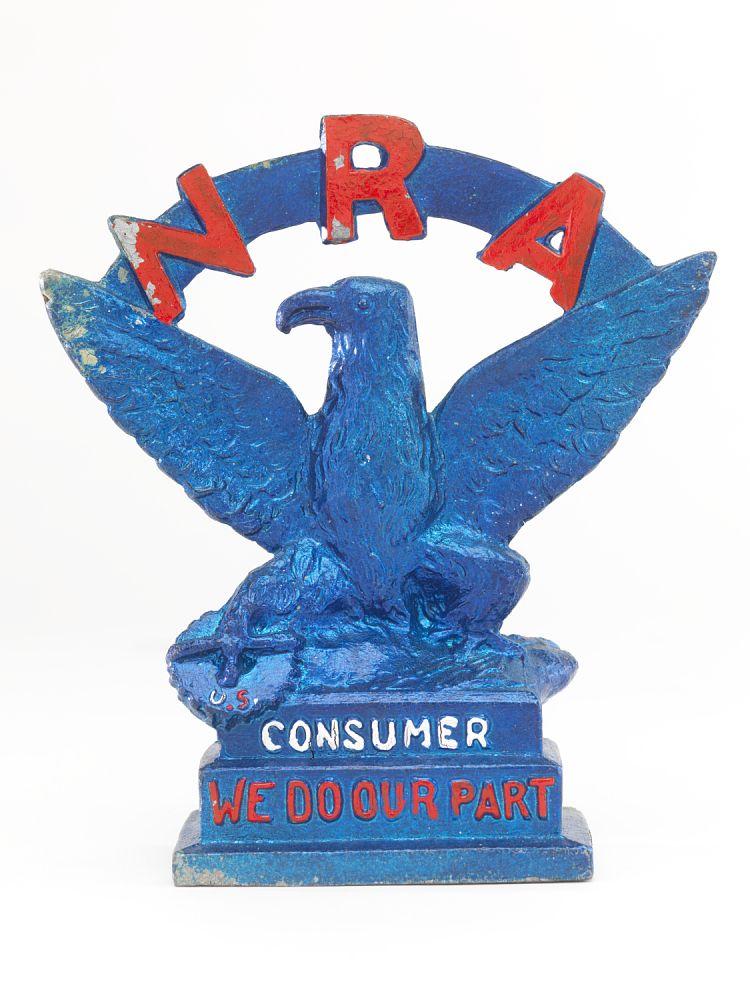 NRA Blue Eagle Logo - Statuette, NRA Blue Eagle | National Museum of American History