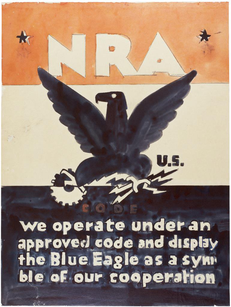 NRA Blue Eagle Logo - National Recovery Administration: Forgotten symbol of New Deal ...