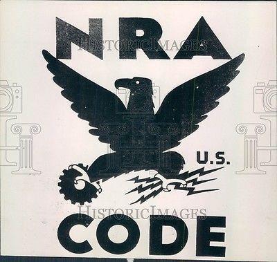 NRA Blue Eagle Logo - 1934 NRA Blue Eagle Logo, National Recovery Administration Press ...