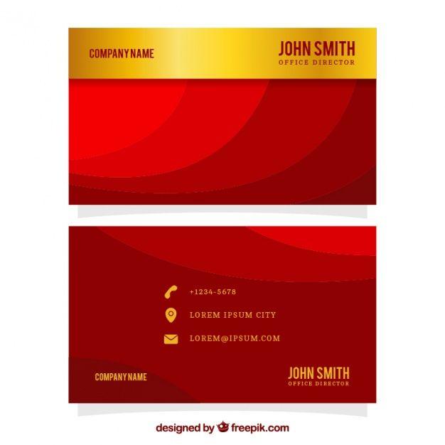 Golden Company Logo - Red and golden company card Vector