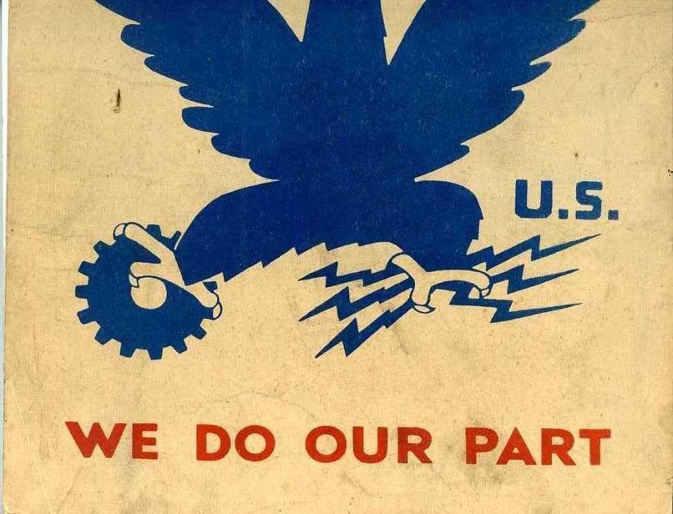 NRA Blue Eagle Logo - 1933 Natl. Recovery Administr (NRA) Blue Eagle Poster | #1790616669