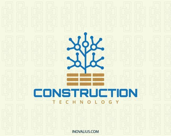 Blue Lines Company Logo - Construction Technology Logo Design | Inovalius