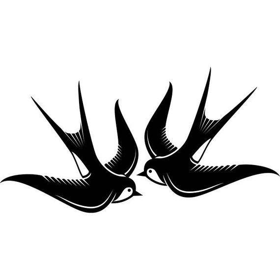 Bird Nest Logo - Swallow Bird Nest Tattoo Company Logo .SVG .EPS .PNG Instant | Etsy