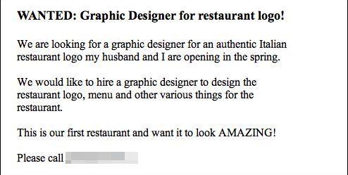 Craigstlist Logo - Graphic Designer Responds to Craigslist Ad by Texting a Series