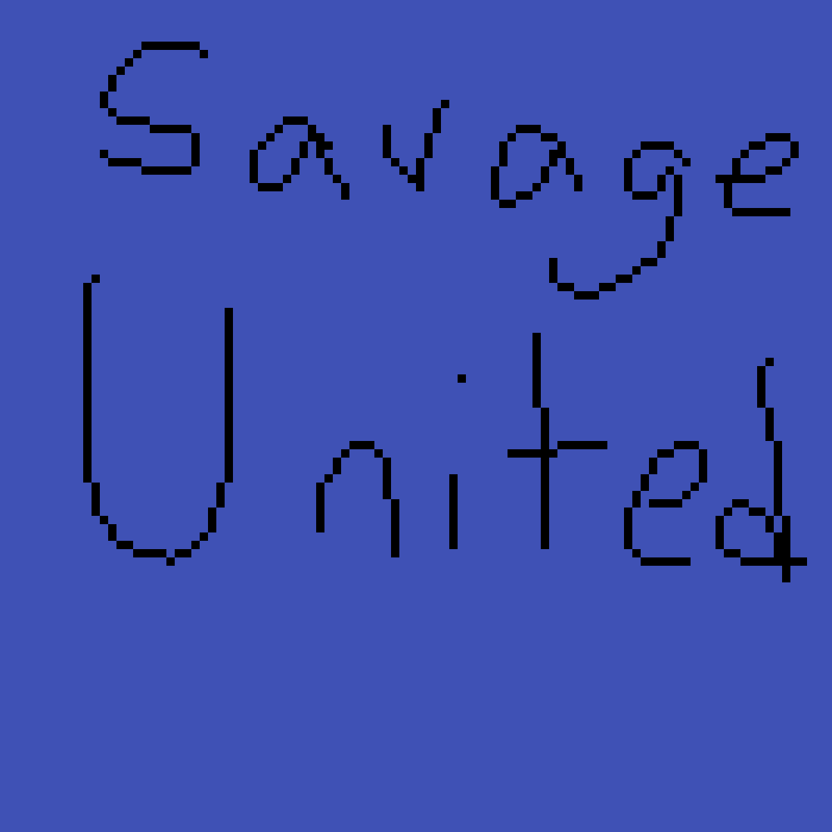 Savage Team Logo - Pixilart United Team Pixel Art Logo