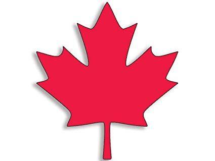 Canada Leaf Logo - Amazon.com: Red MAPLE LEAF Shaped Sticker (canada canadian decal ...