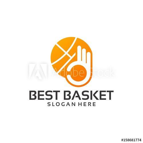 Best Basketball Logo - Best Basketball Logo Template with Hand Gesture vector illustration ...