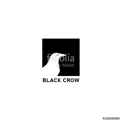 Black Crow Logo - Black Crow Logo Template. Raven Vector Design. Bird Illustration ...