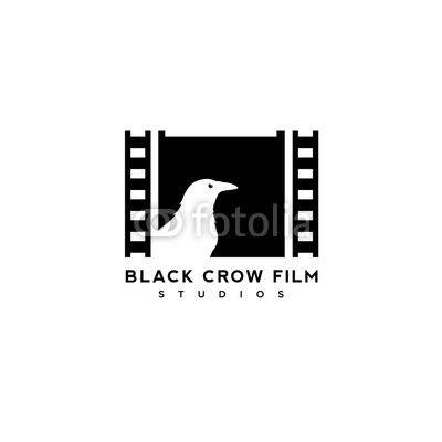 Crow Film Logo - Black Crow Logo Template. Raven Vector Design. Bird Illustration ...