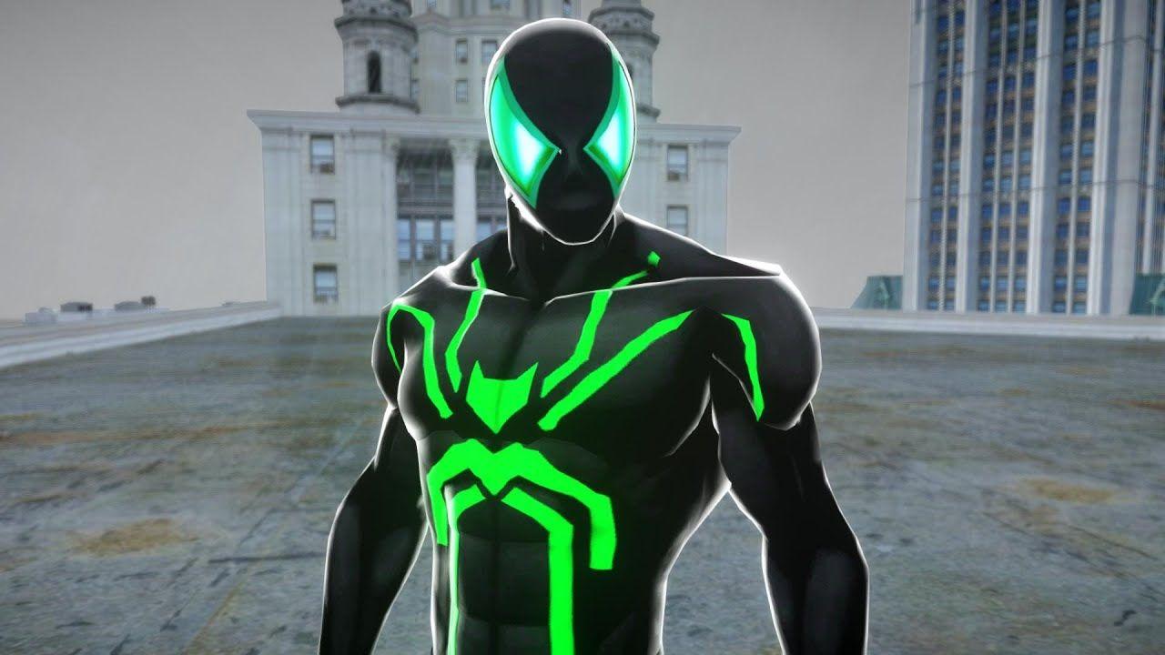 Green and Black Spider-Man Logo - Green & Black Spiderman - Spider-man Suit - YouTube