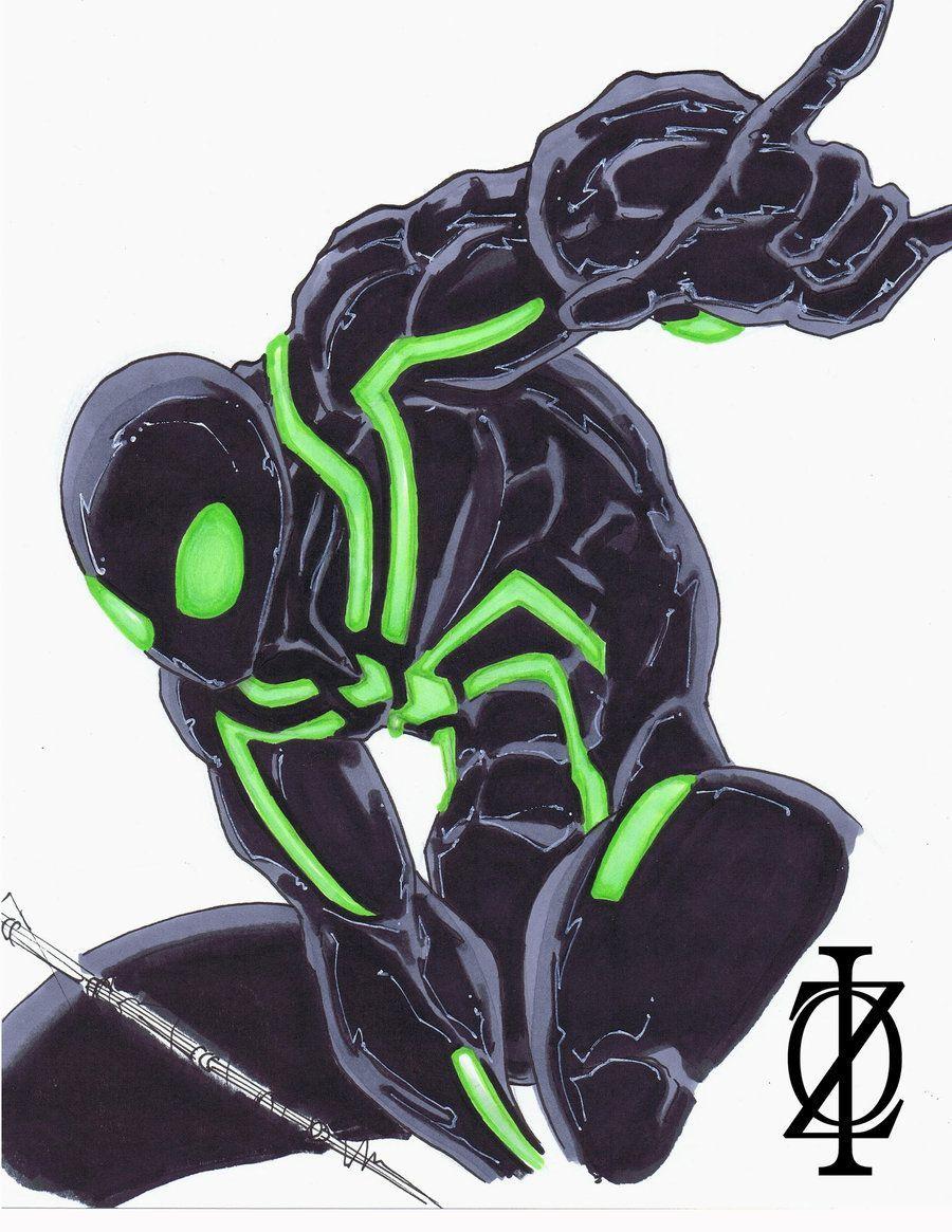 Green and Black Spider-Man Logo - Spider Man Big Time By ChrisOzFulton. I Need A Hero