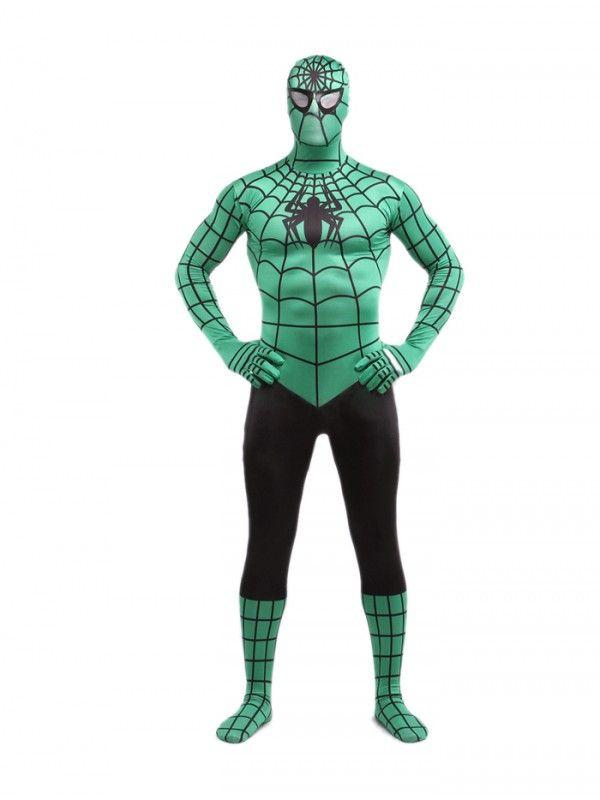 Green and Black Spider-Man Logo - Green and Black Spiderman Spandex Spiderman Costume