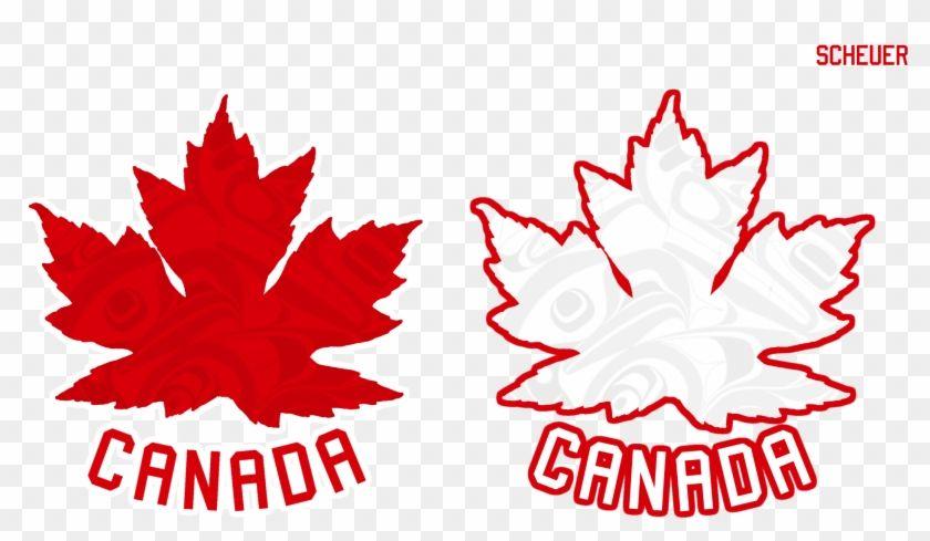 Red Maple Logo - Canadian Maple Leaf With City Name Canada Flat Vector Acn Logo