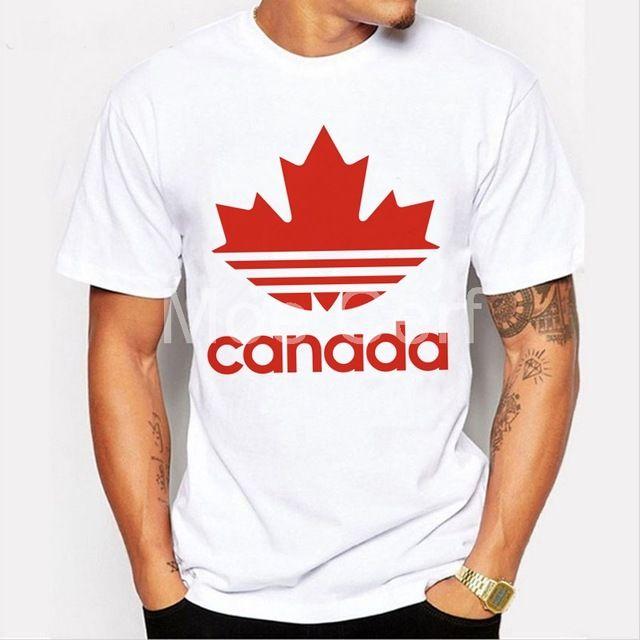 Red White Maple Leaf Logo - Maple leaf Canada Red Logo letter design t shirt summer white casual ...