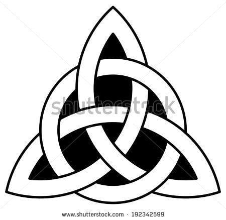 Trinity Symbol Logo - 3 point Celtic Triquetra (Trinity) knot interlaced with a circle for ...