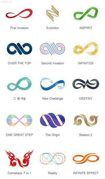 Infinite Logo - The dragon looking one is interesting- bottom left. logo research