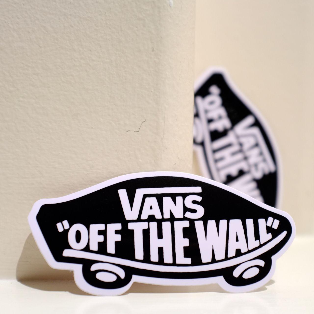 Off the Wall Logo - Black VANS OFF THE WALL Logo Shop Display 4x2 Decal Sticker