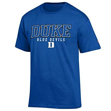 Blue Champion Logo - Champion Duke Blue Devils Adult Arch Logo T-Shirt - Royal,