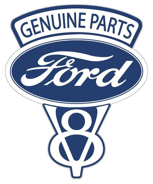 Vintage Ford Logo - Vintage Ford Genuine Parts Decal | Nostalgia Decals Vinyl Auto ...