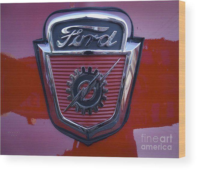 Vintage Ford Logo - Vintage Ford Logo Wood Print by Melissa Messick