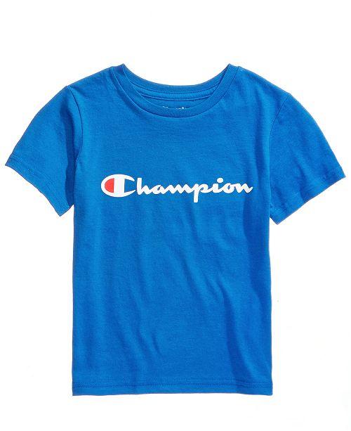Blue Champion Logo - Heritage Logo Print T Shirt, Toddler Boys