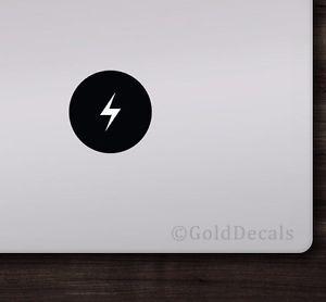 Cover Apple Logo - Lightning Bolt Apple Logo Cover Laptop Vinyl Decal Sticker