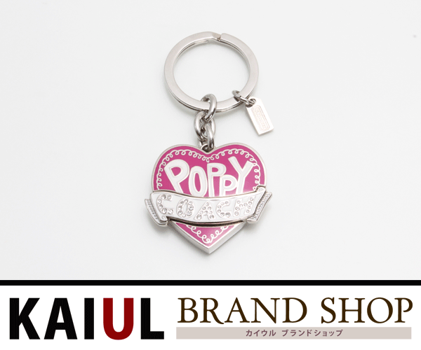 Coach Poppy Logo - KAIUL Rakuten Market store: Coach POPPY heart type key ring metal