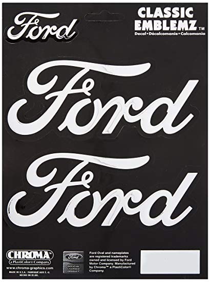 Vintage Ford Logo - Amazon.com: Chroma 8117 Ford Script Classic Emblem Decal: Automotive