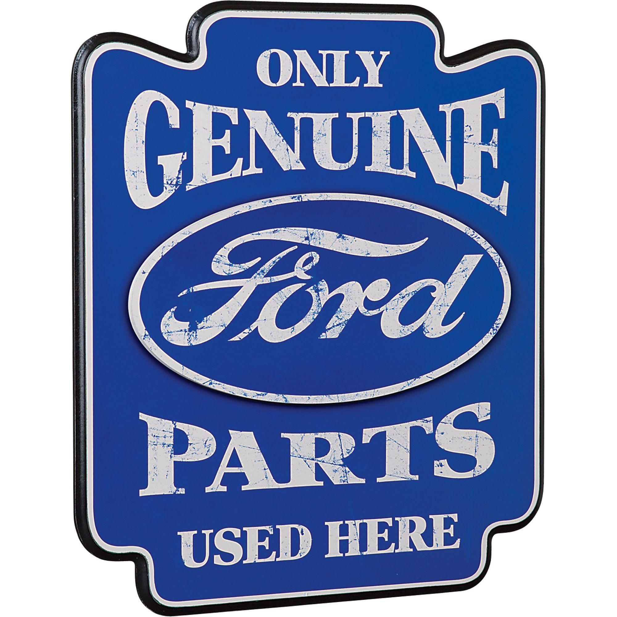 Vintage Ford Logo - Retro Ford Genuine Parts Wooden Bar Pub Sign