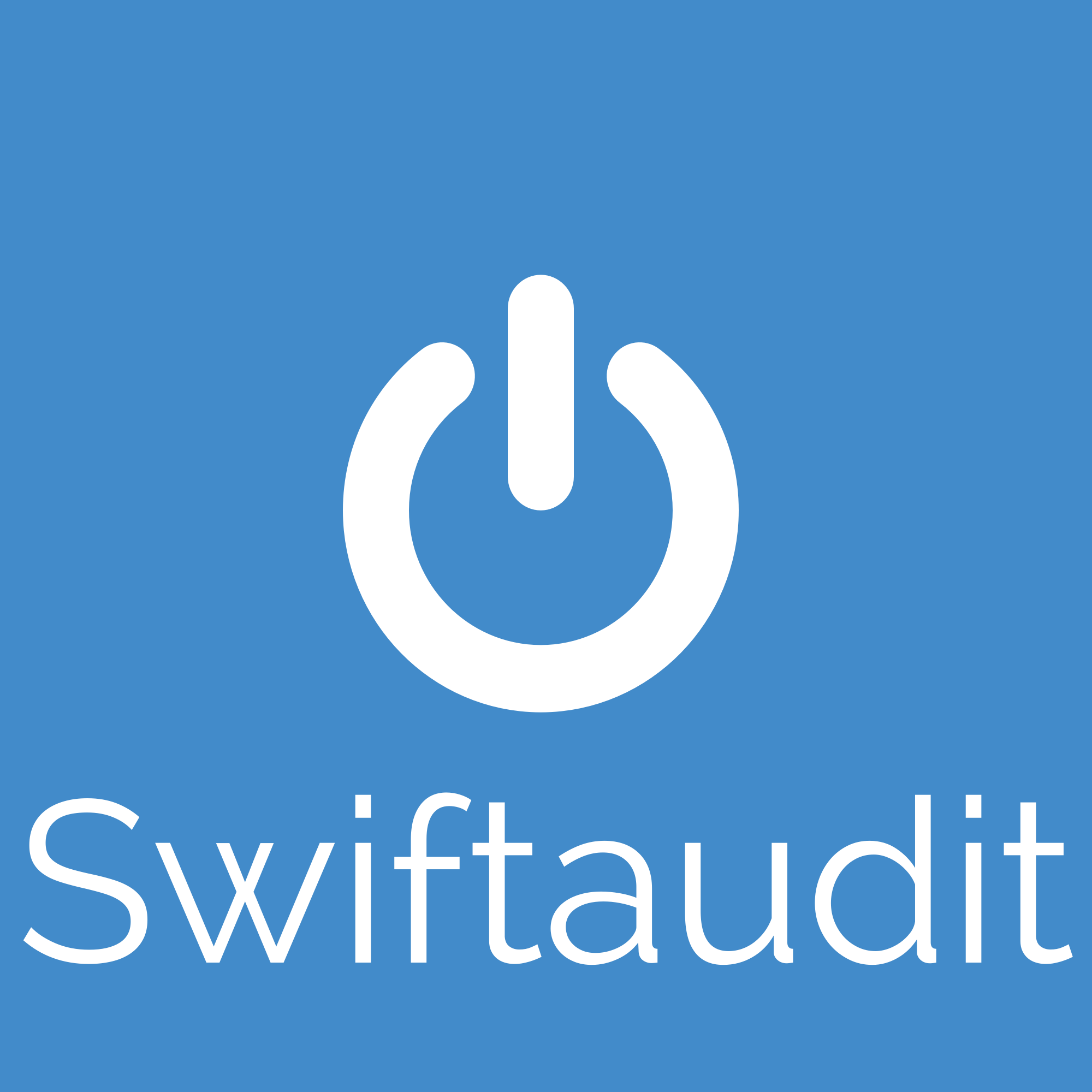 Spuare White and Blue Logo - Swiftaudit