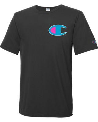 Blue Champion Logo - Champion Champion Big Logo Graphic T-Shirt - Mens - Black/Blue/Pink from  Footlocker | ShopFitness