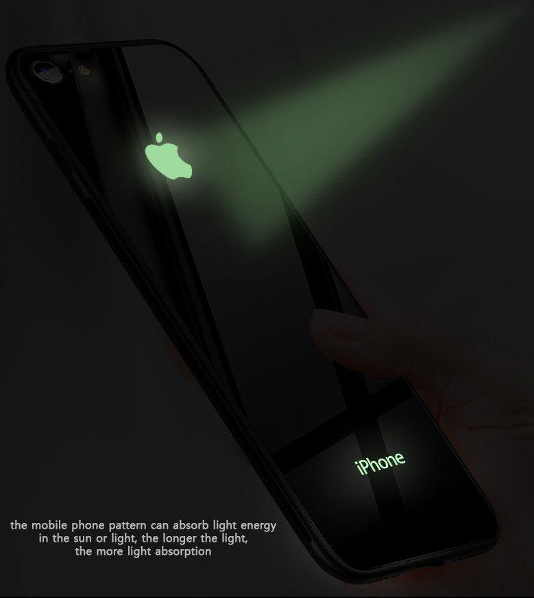 Cover Apple Logo - VAKU ® Apple iPhone 7 Radium GLOW Light Illuminated Apple Logo 3D