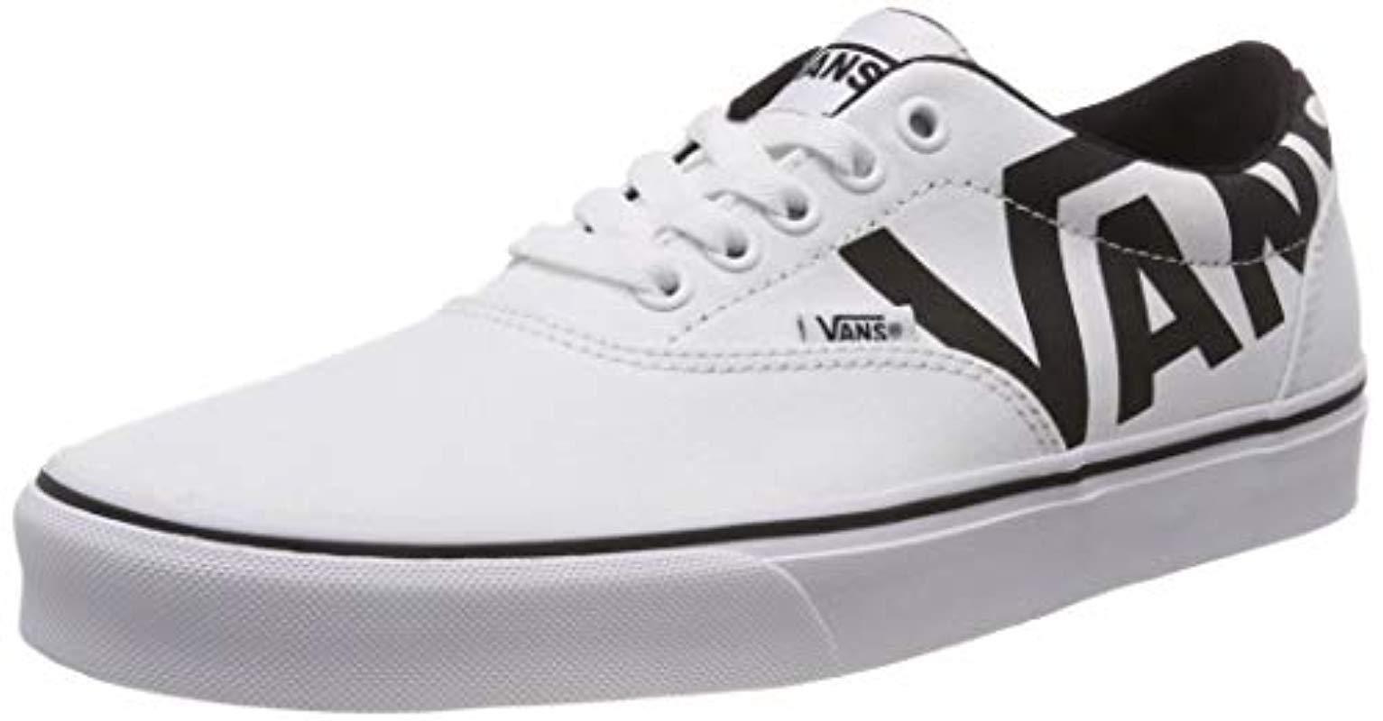 Big Vans Logo - Vans 's Doheny Big Logo Low Top Sneakers In White For Men