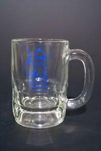 Century Glass Logo - Vintage Mid Century Utica Club Glass Beer Mug, Blue Schultz Enamel ...