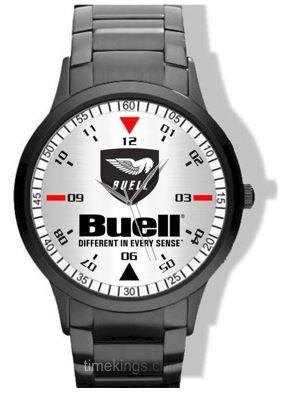 Buell Logo - Buell Motorcycle Logo Black Steel Watch