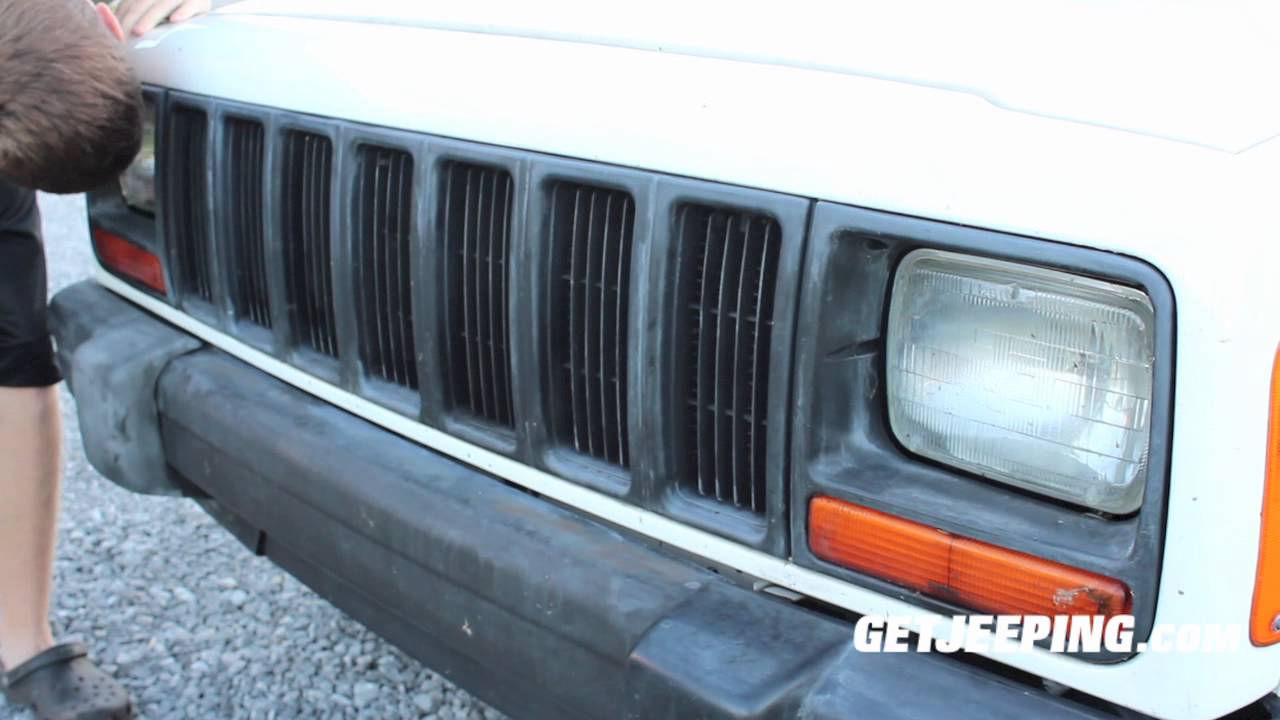 Jeep XJ Grill Logo - How To: Painting the grill on a 1997 -2001 Jeep Cherokee XJ ...